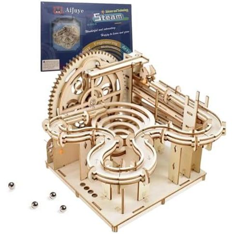 Den Puzzles dành cho người lớn Bộ chạy bằng đá cẩm thạch - 159pc 4 viên bi thép Xây dựng mô hình mê 