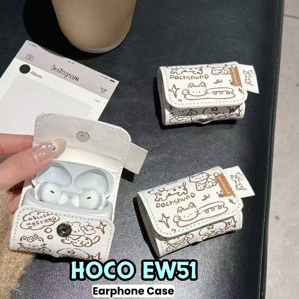 [Tùy chỉnh] Dành cho vỏ HOCO EW51 Vỏ bọc tai nghe dệt may hoạt hình dễ thương