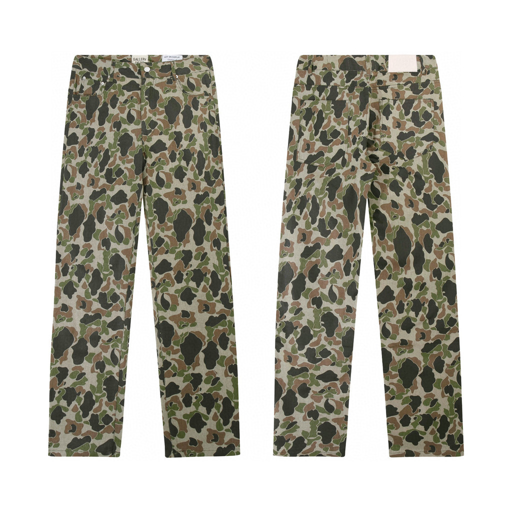 QMAH Gallery Dept New washed camouflage straight-leg casual pants, American high street style, trend