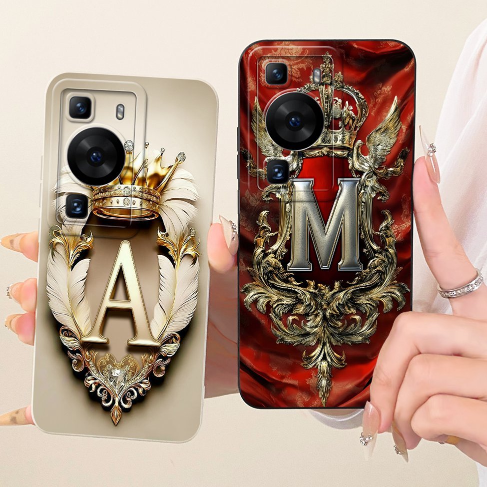 Ốp lưng Huawei P60 LNA-LX9 P60Pro MNA-AL00 Huawei P60 Pro Vỏ silicon sơn chữ A-Z sang trọng