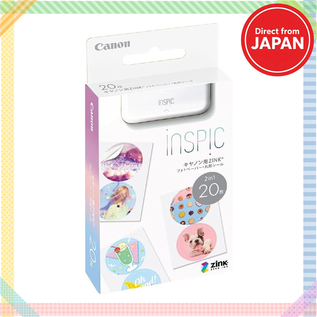 Canon ZINK Photo Paper Round Sticker For iNSPiC