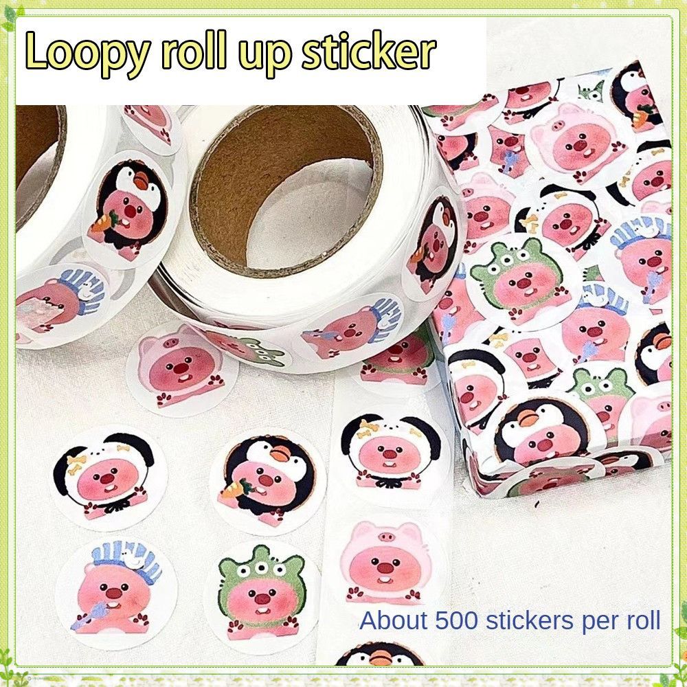 Lomhome❤ 1 Bộ 500 Hình Dán Trang Trí Hoạt Hình, Hình Dán Chống Thấm Nước, Nhãn Dán, Hình Dán Sổ Tay,