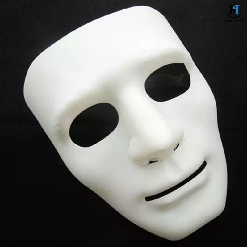 [GA] Full Face Unisex Street Dance Opera Party Mask Cosplay White Face [TH]