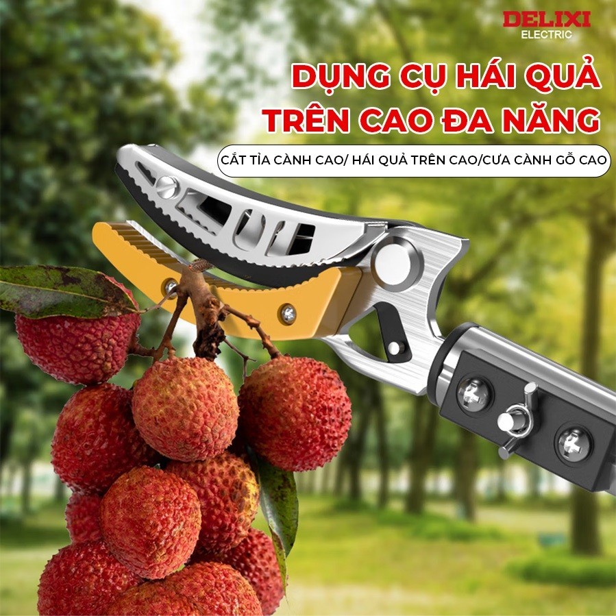Kéo Cắt Cành, Kéo Hái Hoa Quả Trên Cao Delixi Kéo Cắt Tỉa, Hái Quả, Cưa Gỗ Trên Cao Tiện Lợi - HB Ma