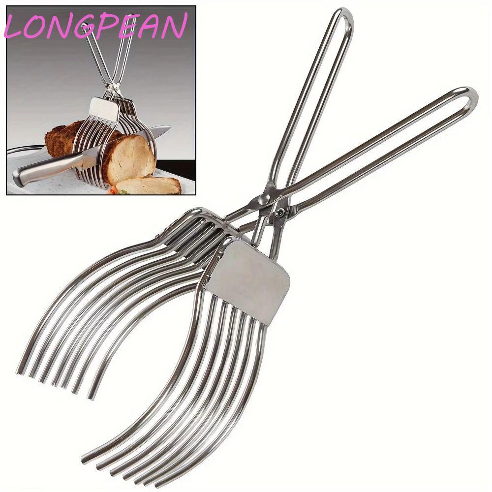 Tông cắt lát bánh mì thịt LONGPEAN, Máy cắt thịt bò rang dễ dàng di động, Hướng dẫn cắt đa chức năng bằng thép không gỉ Giá đỡ thực phẩm cầm tay Sử dụng nhà bếp