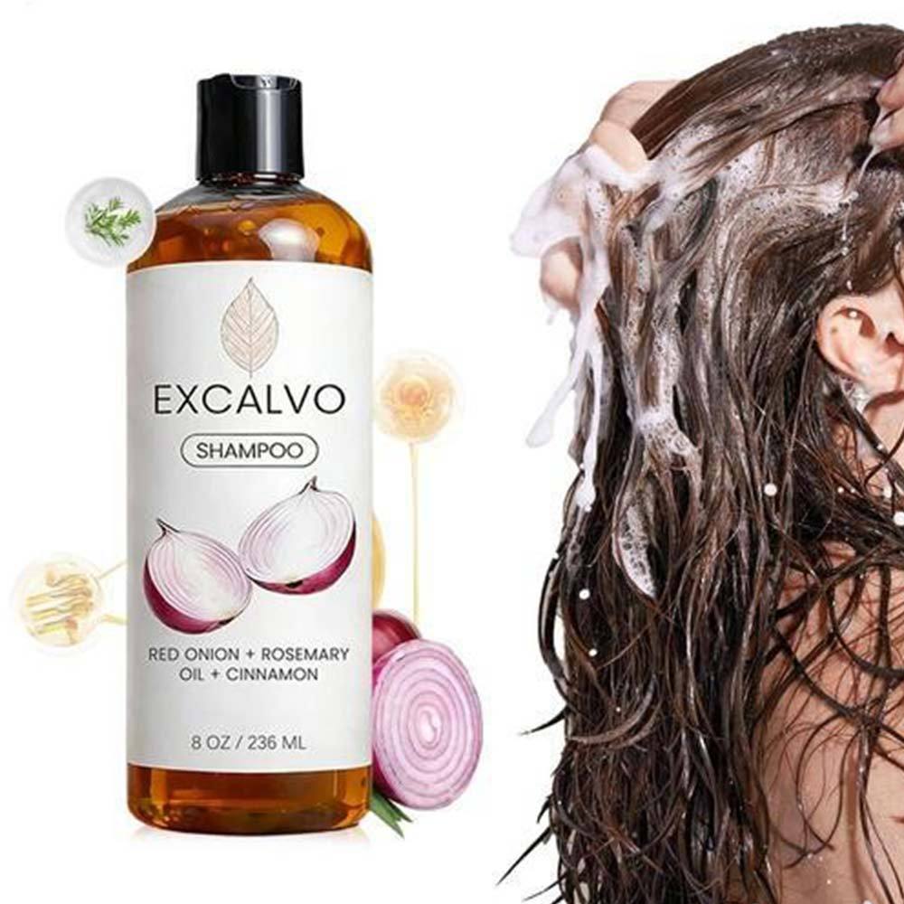 EXCALVO Shampoo With Rosemary Oil 236ml Red Onion Prevent Hair Loss