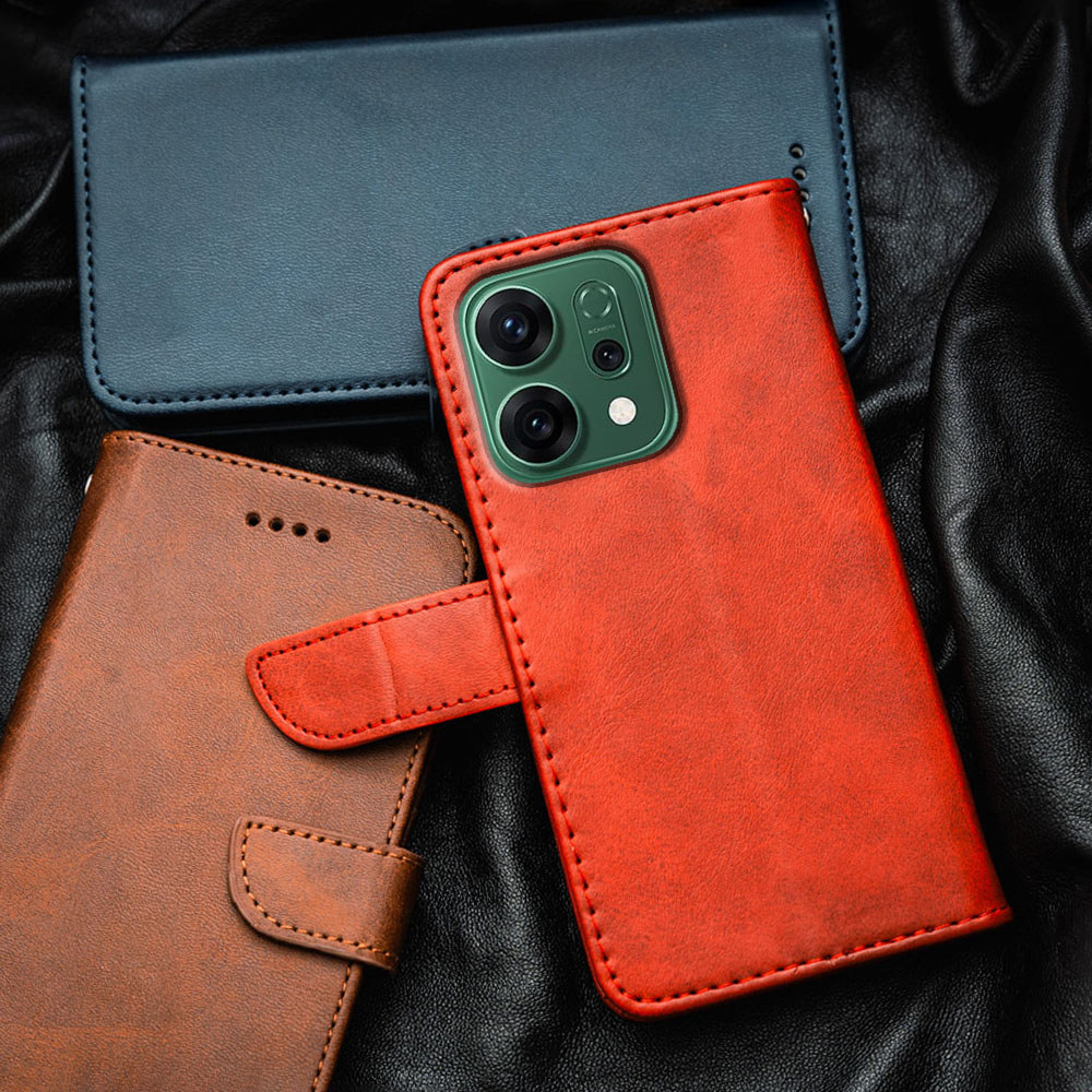 Ốp Điện Thoại Da Sang Trọng Cao Cấp Cho Oppo Reno14 Pro PLA110 CPH2737 PKZ110 CPH2739 Ví Lật Tích Hợ