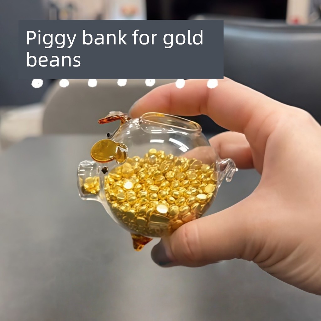 đồ đựng tiền heo đất trong suốt Chai đựng đậu vàng cứu đậu vàng hũ đựng tiền heo vàng hũ đựng vàng h