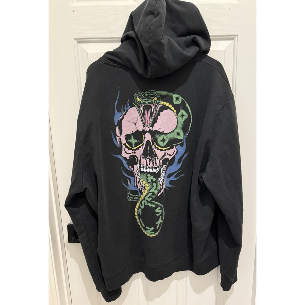 Áo hoodieSkeleton Snake Pattern AllSaints mới, hàng có sẵn