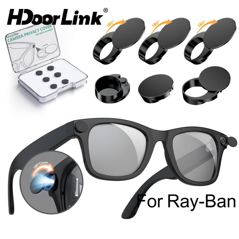 HdoorLink LED đèn Miếng Dán Chặn Camera cho Ray-Ban Meta Oakley/Wayfarer/Skyler/Headliner kính