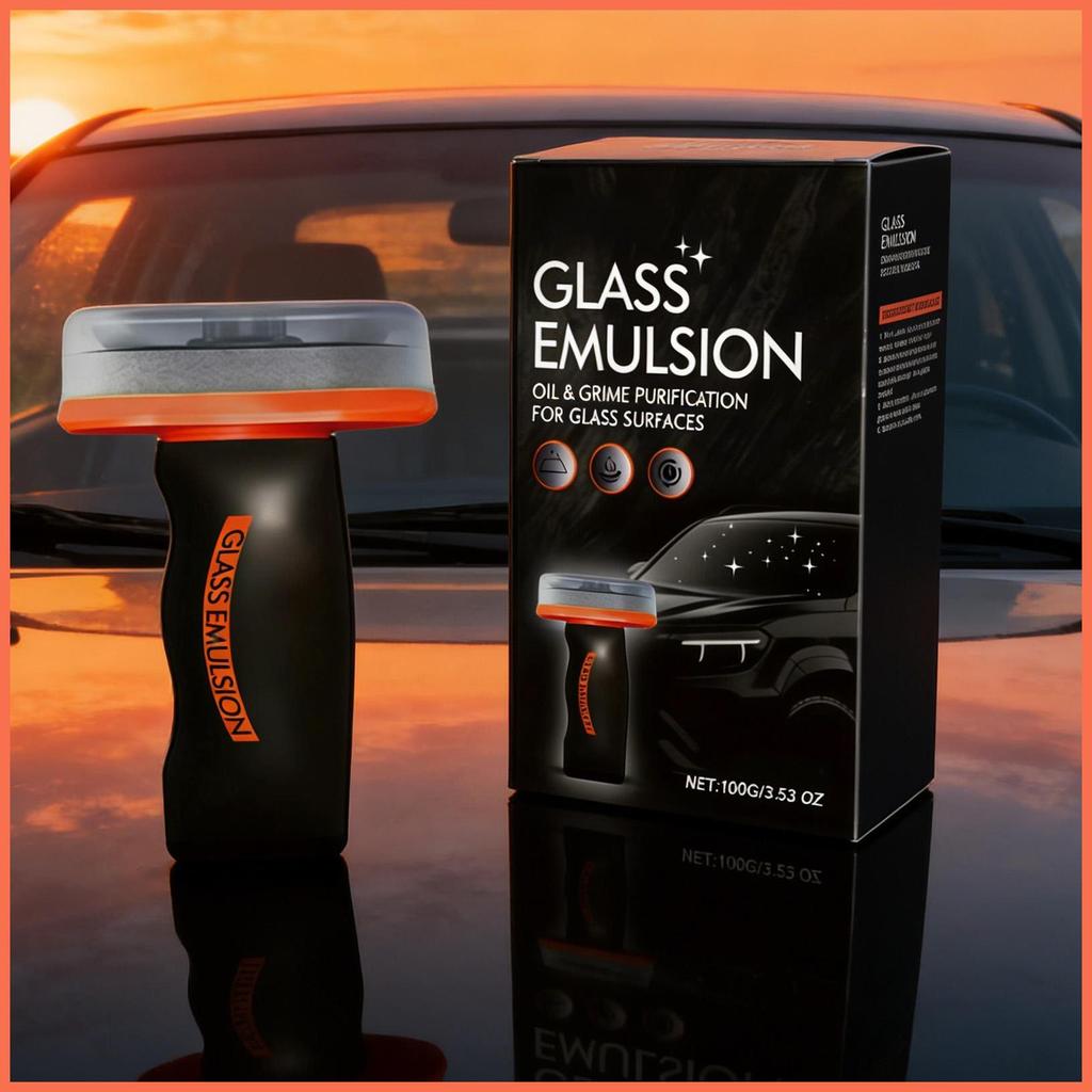 Chất tẩy màng dầu thủy tinh 100g Chất tẩy rửa màng dầu kính chắn gió cho cửa sổ vân tay Gương chiếu 