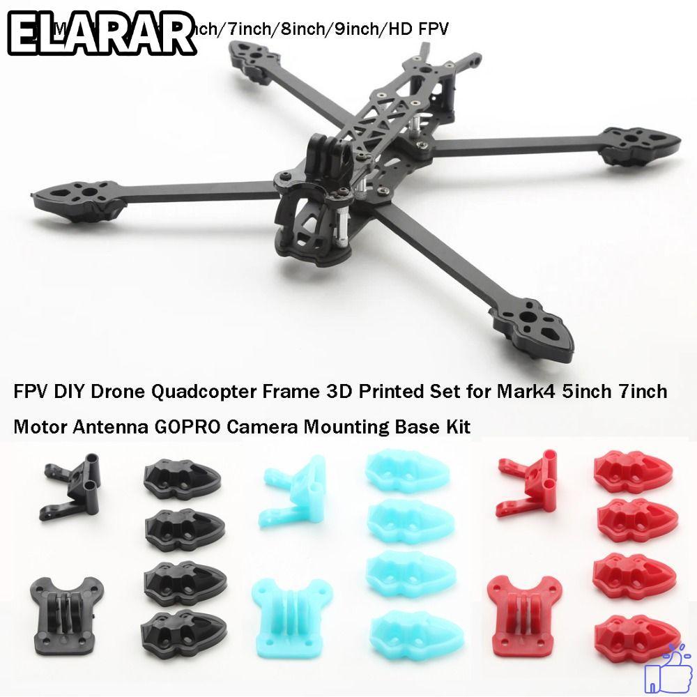 ELARA‌R DIY Drone Quadcopter Khung, Bộ 5 Màu In Nhựa, Bộ Đế Gắn FPV Chất Lượng Cao Cho Mark4 5inch 7