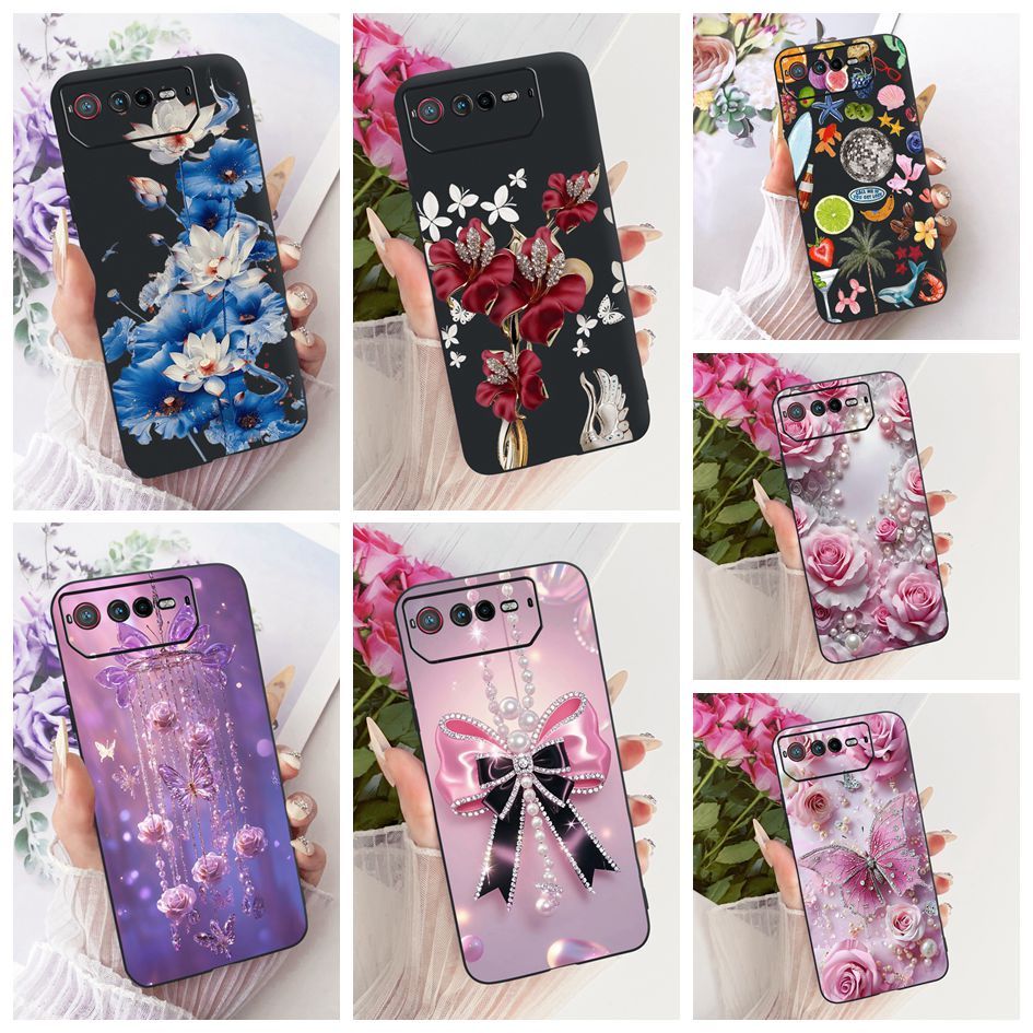 Vỏ Mềm Cho Asus ROG Điện Thoại 5 ZS673KS I005DA I005DB / Điện Thoại 6 AI2201 _ C Ốp Lưng Hoa Phổ Biế