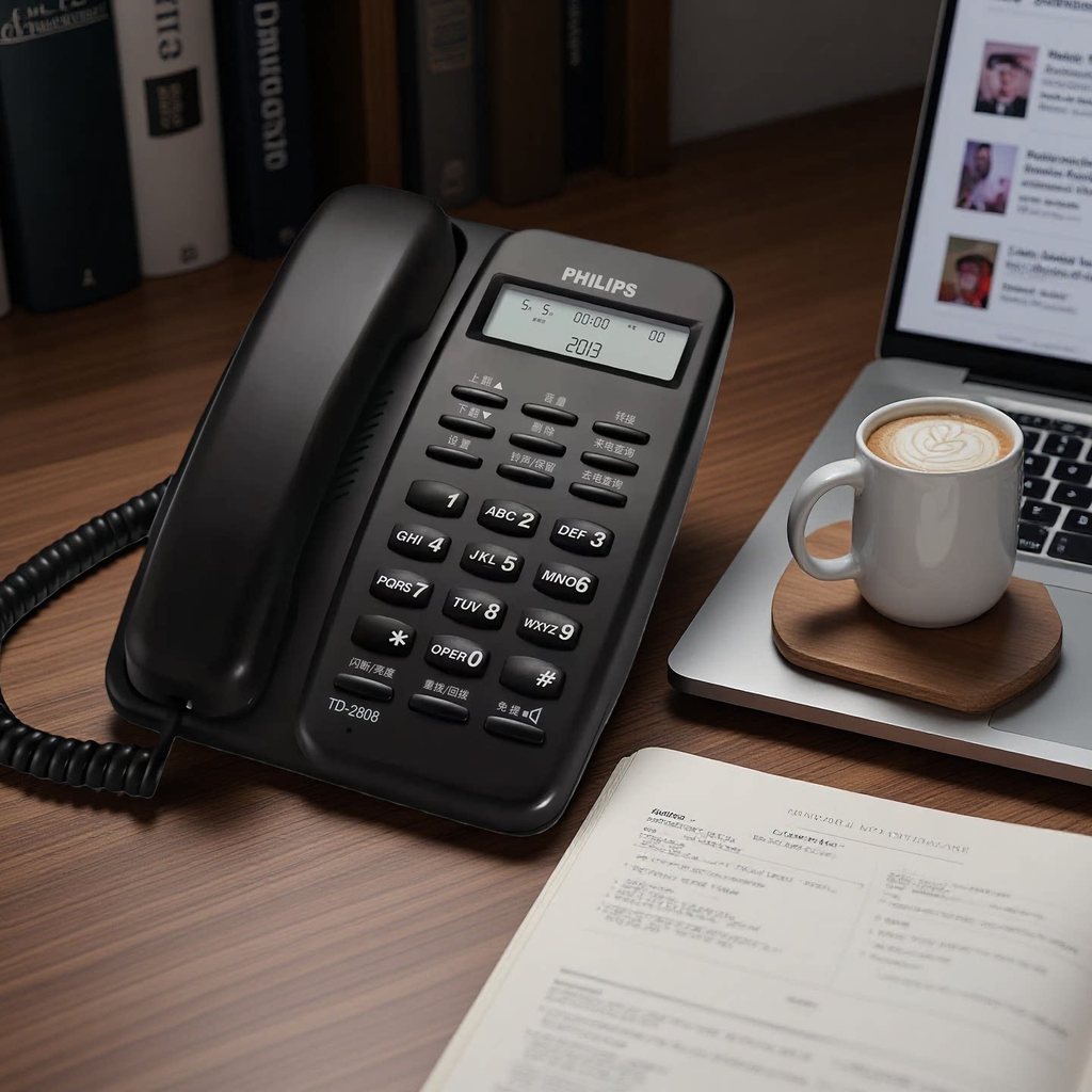 Philips TD2808 điện thoại gia đình Điện thoại không pin Giá rẻ Điện thoại gốc Điện thoại gia đình Đi