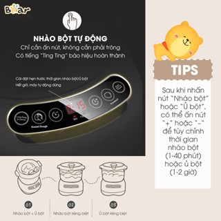 Máy Trộn Bột Bear 7L Máy Nhào Bột Công Suất Lớn Máy Trộn Bột Làm Bánh Tự Động Dụng Cụ Làm Bánh Trộn Nguyên Liệu DM-B70V1