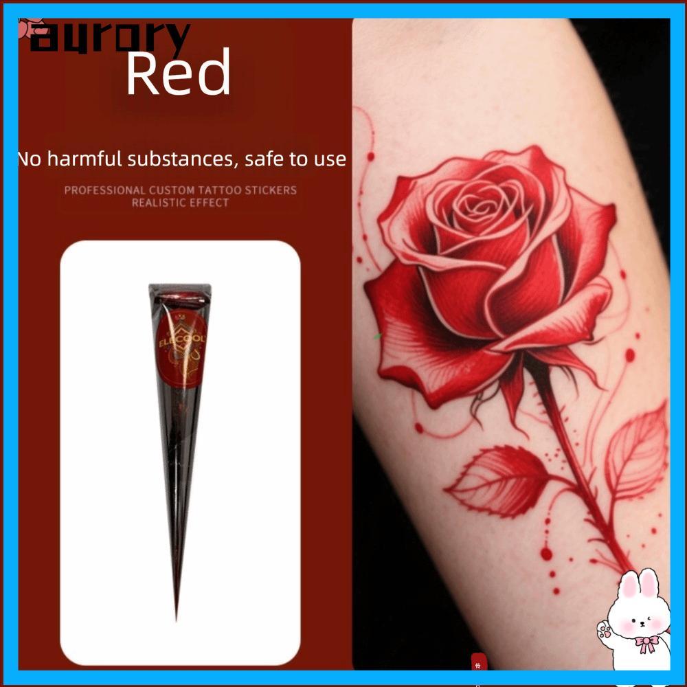 AURORY Henna Tattoo Cream, Bán vĩnh viễn Dễ sử dụng Henna Paste Cone, Henna Tattoo Cream Màu nâu đen