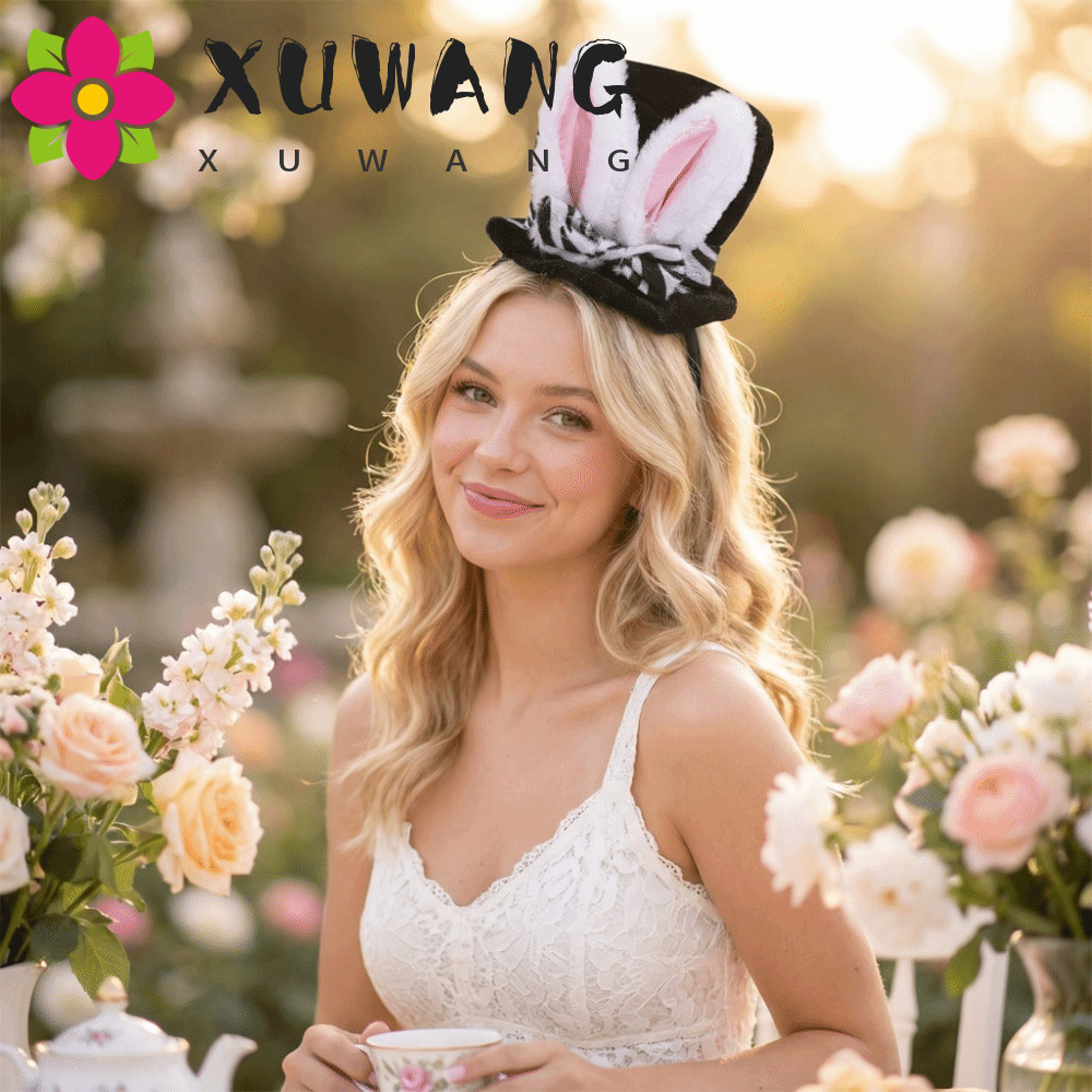 XUWANG Bunny Cap Hair Hoop Soft Nhẹ Tiệc Halloween