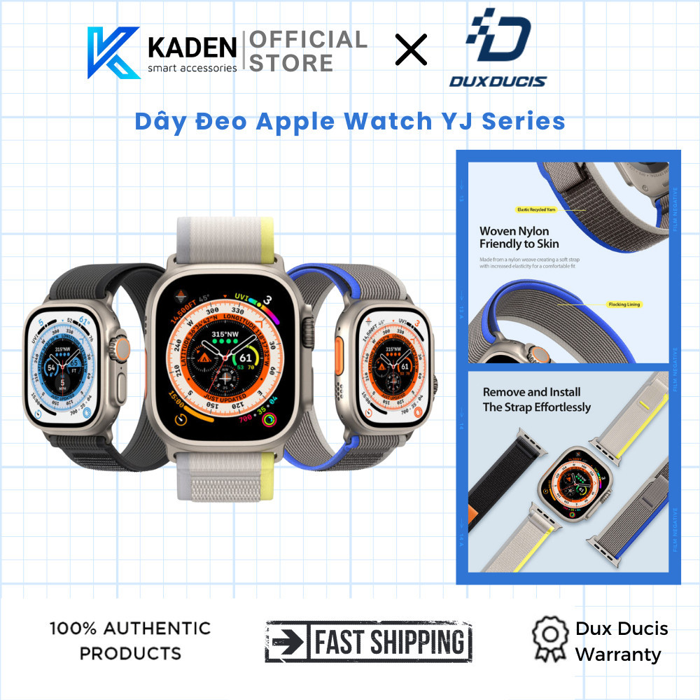 Dây đeo Dux Ducis dành cho Apple Watch Ultra 2 / 1, Apple Watch Series 9-1/SE/SE 2022, Dux Ducis YJ 