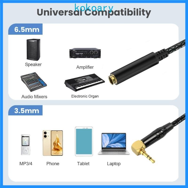 Cáp Nhạc Cụ KOK 1 4inch 3 5mm 1 8inch Nam Đến 6 35mm 1 4inch Nữ Cáp
