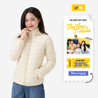 Áo phao nữ YODY 4S gia đình siêu nhẹ, siêu ấm có mũ, chống thấm nước TRA - WCPJ25F037