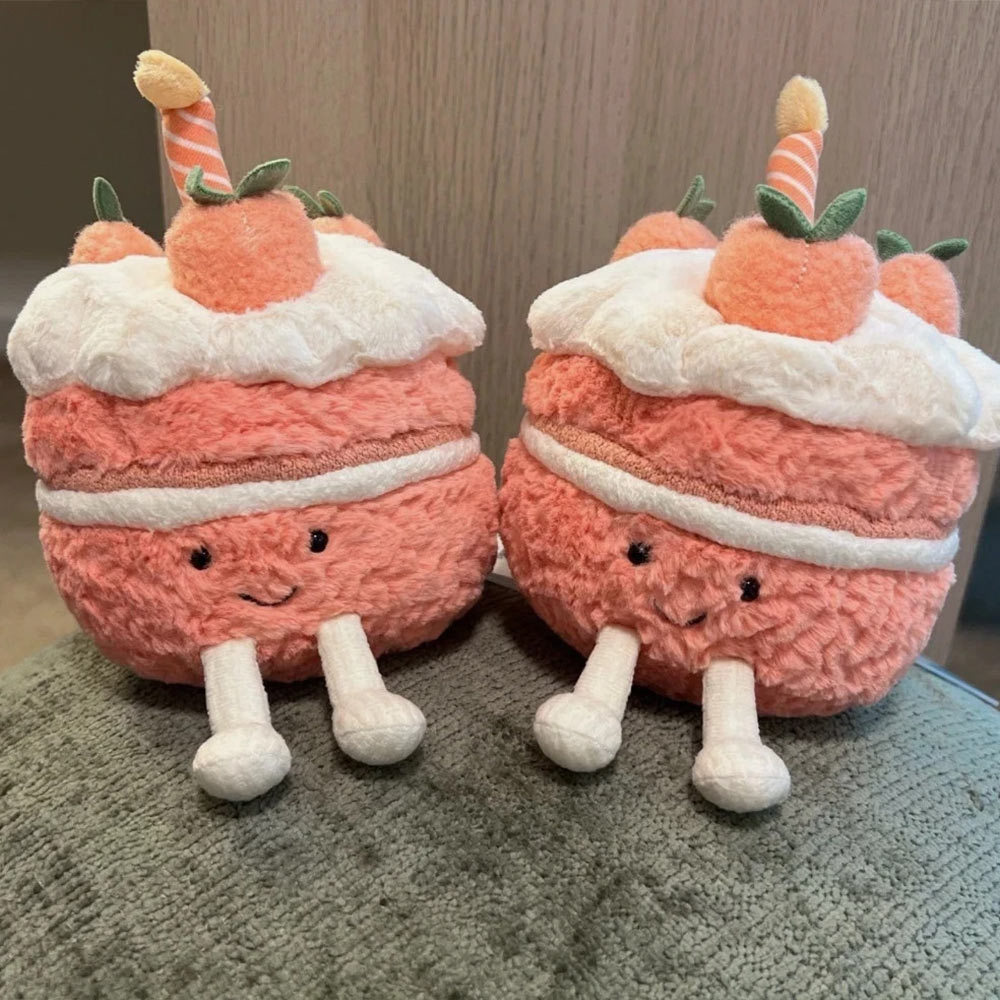 Stuffed Toy Peach Birthday Cake Cuddly Toys Plush Toy Doll Birthday Valentine Gift