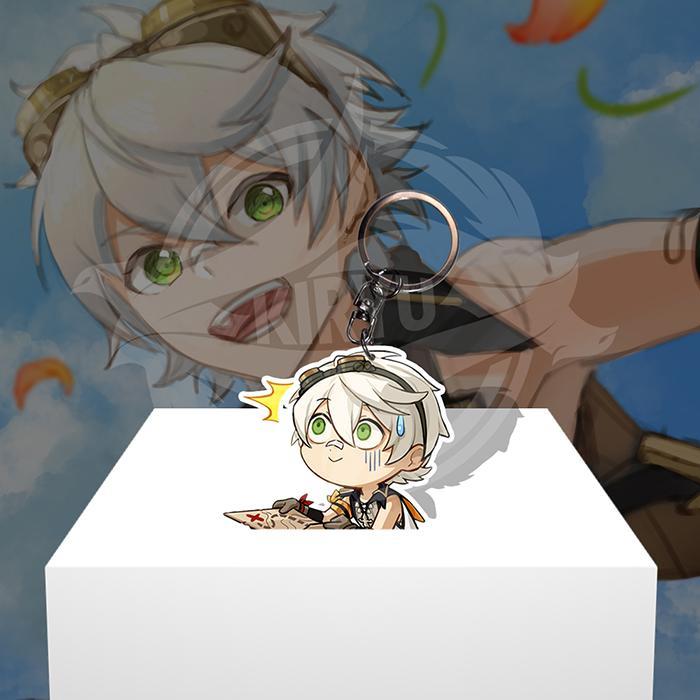 Gantungan Kunci Gantungan HP Anime Game Genshin Impact Bennett - Ganci Akrilik - Keychain Acrylic - 