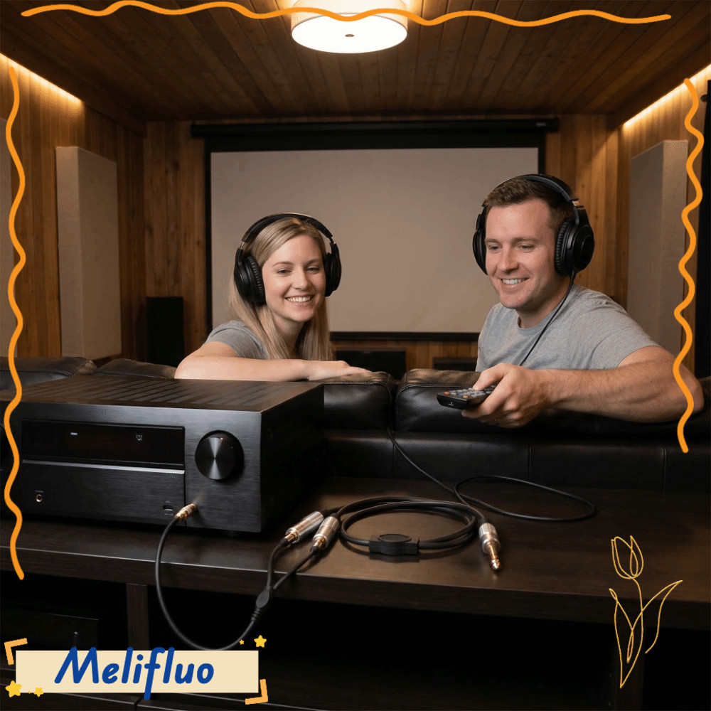 Cáp Y Bộ chia âm thanh nổi MELIFLUO 1 / 4 Inch, phích cắm và chạy hợp kim nhôm 6,35mm Nam sang Dual 