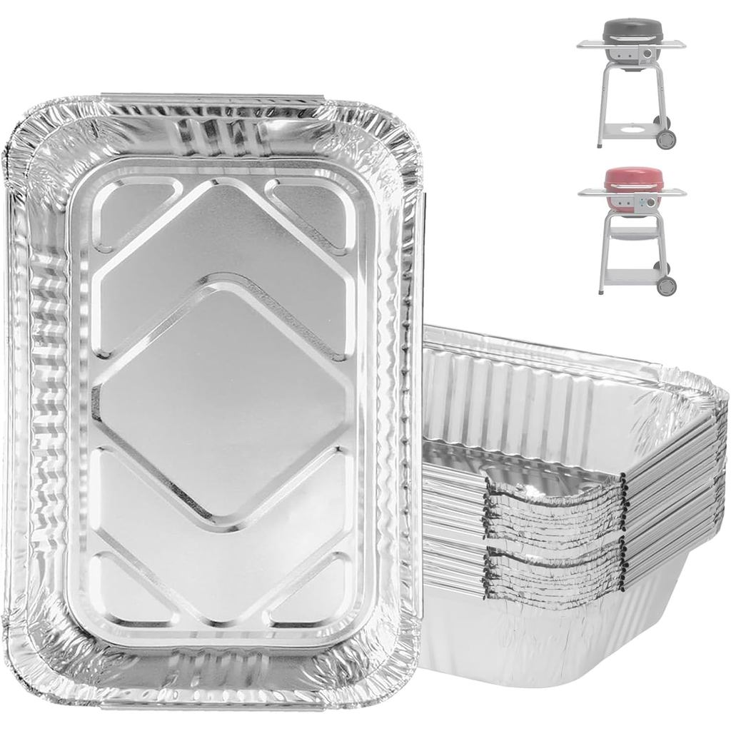 Bộ lót nhỏ giọt bằng nhôm 20 gói cho Charbroil Bistro Pro 25302161 Bộ phận nướng, Mỡ Catcher Drip Li