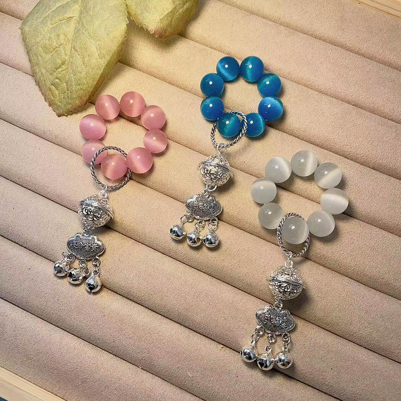 Original Lingyin Cat's Eye Stone Palace Bell Bracelet, Delicate and Unique, Ancient Style, Delicate 