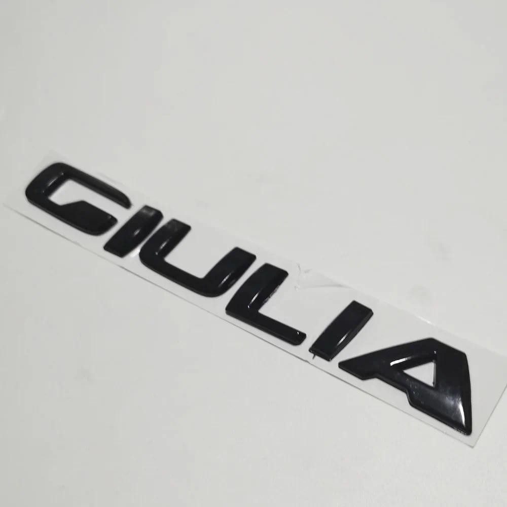 Giáng Sinh GIULIA Huy Hiệu Miếng Dán Đen GIULIA Thân Xe Miếng Dán Biểu Tượng Phía Sau Cho Alfa Romeo