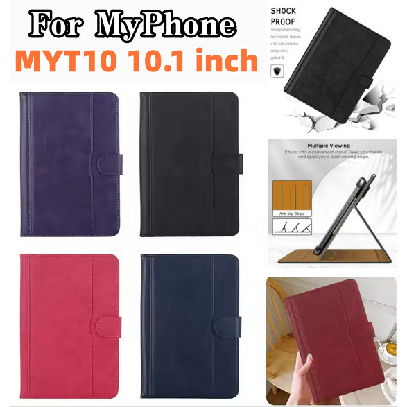 Dành Cho MyPhone MYT10 10.1 inch 2026 Đứng Bao Da PU Màu Đa Góc Xem Đứng Bao Chống Sốc Bảo Vệ Mới
