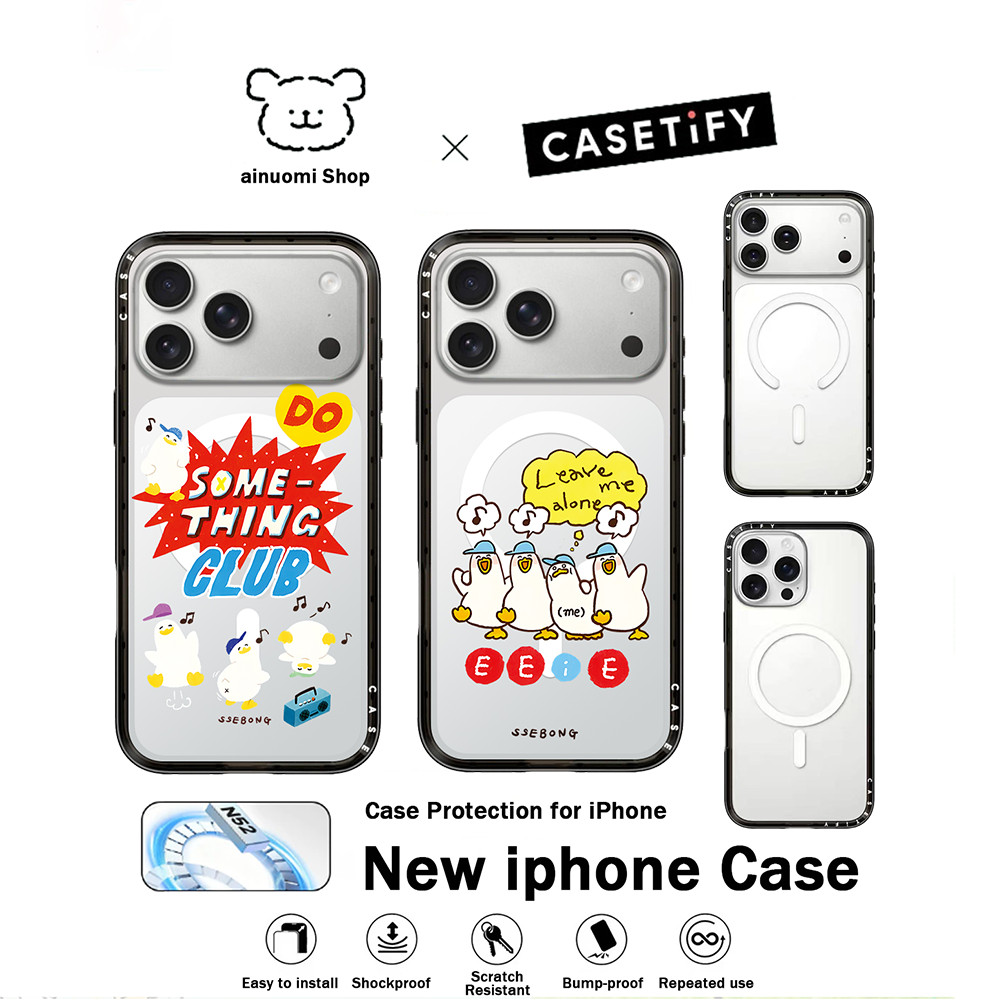 SOME-THING CLUB DUCK Ốp điện thoại từ tính Acrylic mới cho iPhone 17ProMax / Air 17 16 15 14 13 Pro 