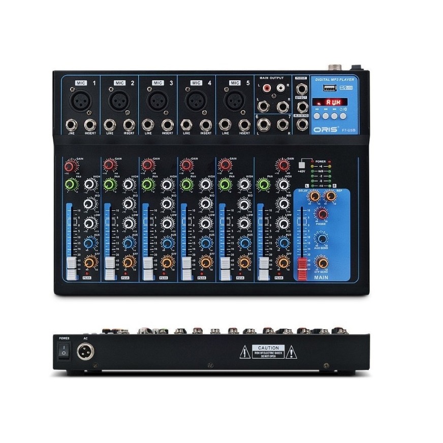 Mixer Livestream Bluetooth ORIS F7-USB.Bảo Ngân audio