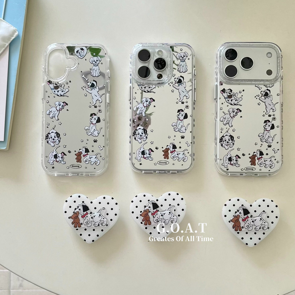 Vỏ chó đốm gương G.O.A.T Tương thích cho iPhone 17 pro max iPhone 17 16 15 pro max Vỏ bảo vệ mặt sau