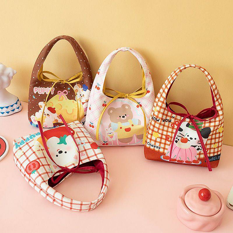 Cartoon Fashion Handbag Female Cute Japanese Style Ins Wind Net Red Work out Hand Bag Small Canvas B