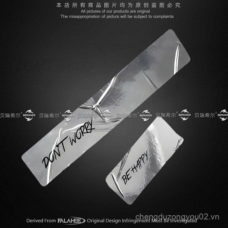 Phản Quang Xe Miếng Dán Mô Phỏng Băng Tiếng Anh Sáng Tạo Cơ Thể Trầy Xước Chặn Kính Trang Trí Hành L