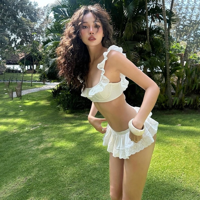 Klalien Váy Phù Hợp Với Ren Chắp Vá Rốn Lộn Lưng Eo Thấp Skinny Nhìn Ôm Hơn Nữ Mùa Hè Hàn Quốc Y2K Phong Cách | BigBuy360 - bigbuy360.vn