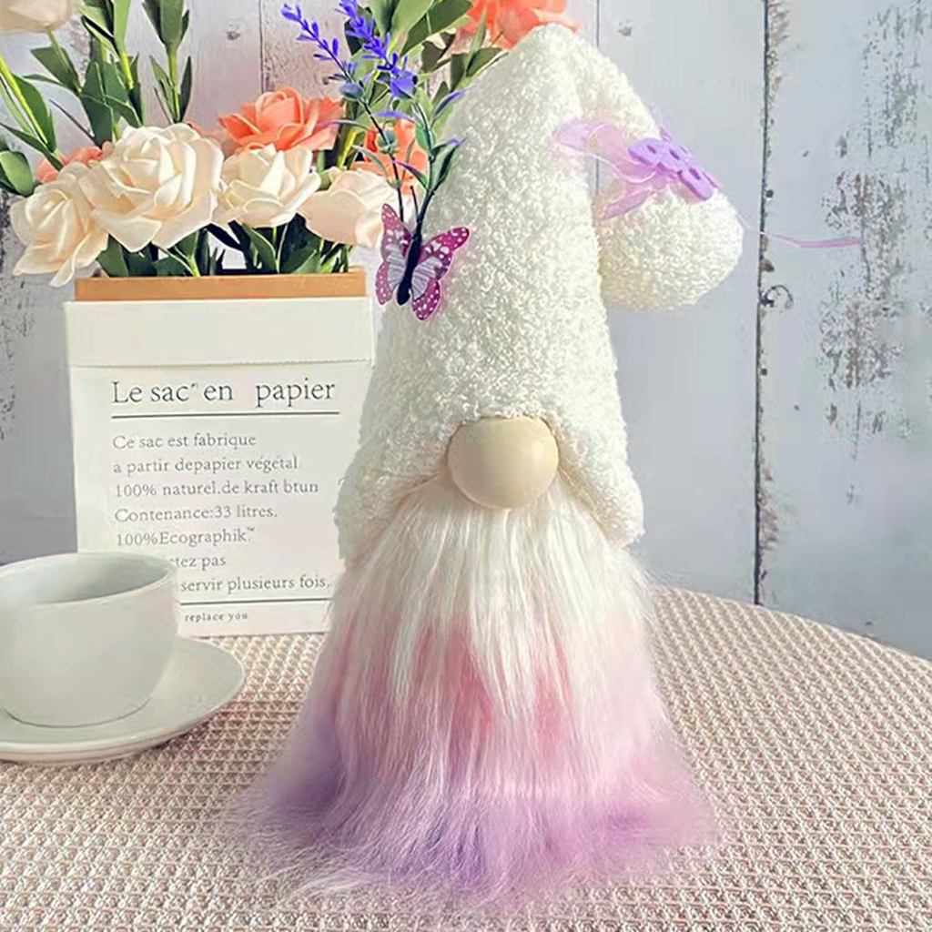 AWISBI Hoa oải hương Màu tím Gnomes Trang trí cho gia đình Lò xo Gnomes Mùa hè Gnome Tầng Khay Trang