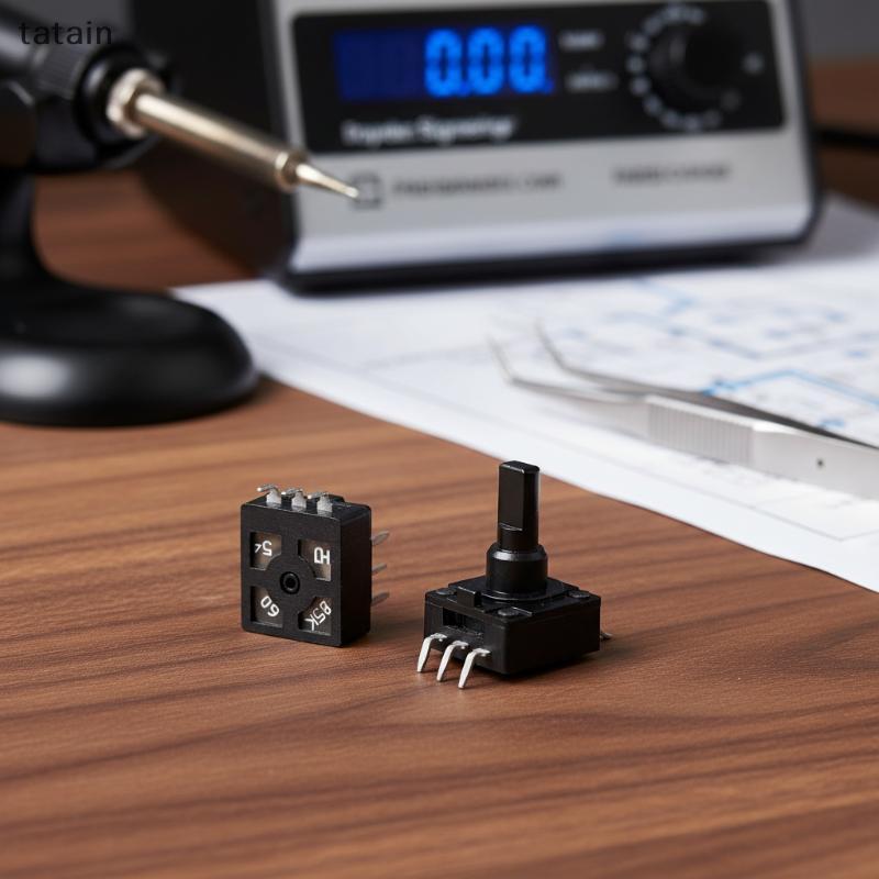 Tatain B5K Điện Áp Chính Xác Trục 10mm 3 Pin Dung sai Cao 60 Độ Cho Sửa Chữa Và Nâng Cấp Thiết Bị Gi