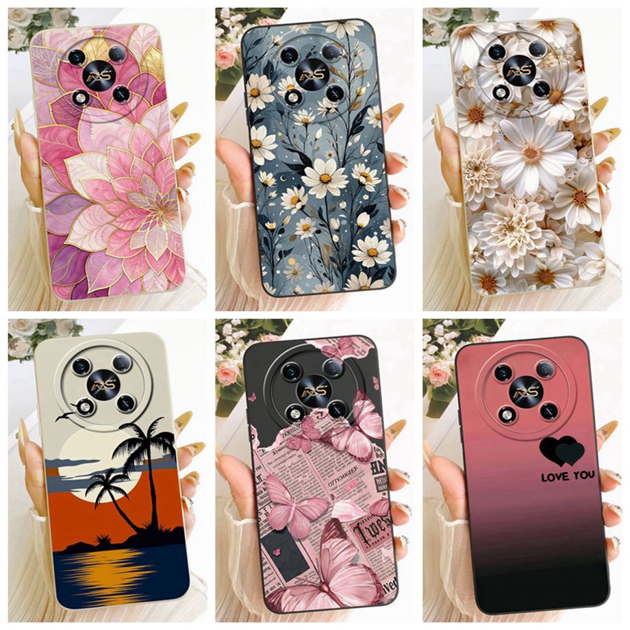 Dành Cho Itel RS4 Ốp Lưng Silicon Mềm Mờ Camera Bảo Vệ Họa Tiết Hoa Mới Ốp lưng Cho Itel RS4 rs 4 Ốp