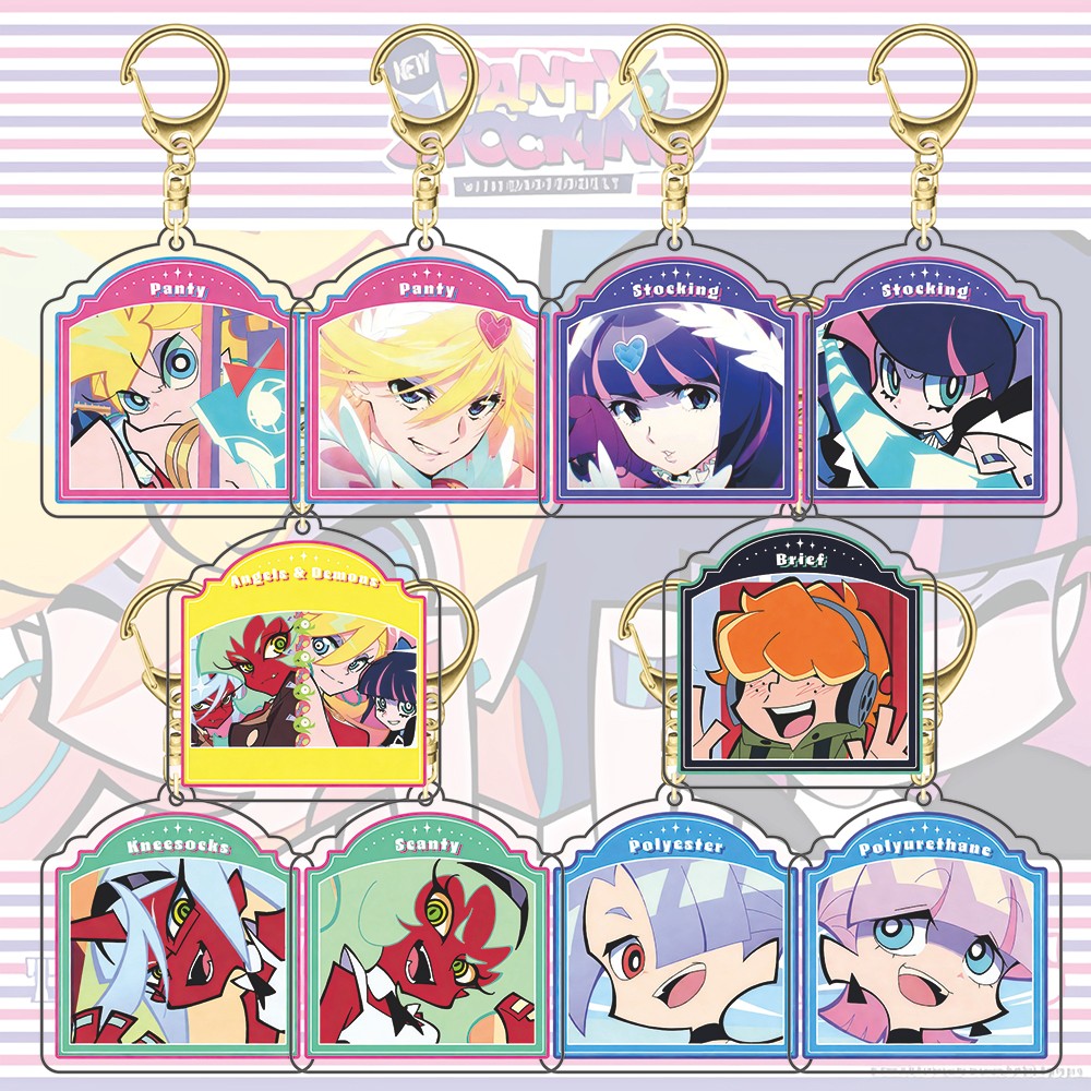 New PANTY & STOCKING with GARTERBELT Acrylic Keychain - Panty Stocking Garterbelt Figure - Double-Si