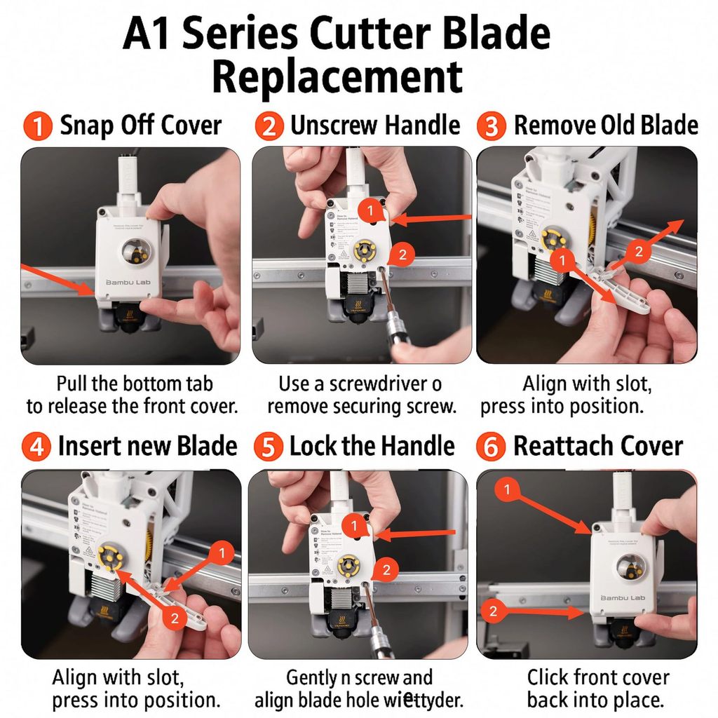 Phụ kiện máy in 3D Máy cắt mini A1 3 miếng [Bambu Lab Bambu Lab X1 / P1 / A1 Universal] N0QQ