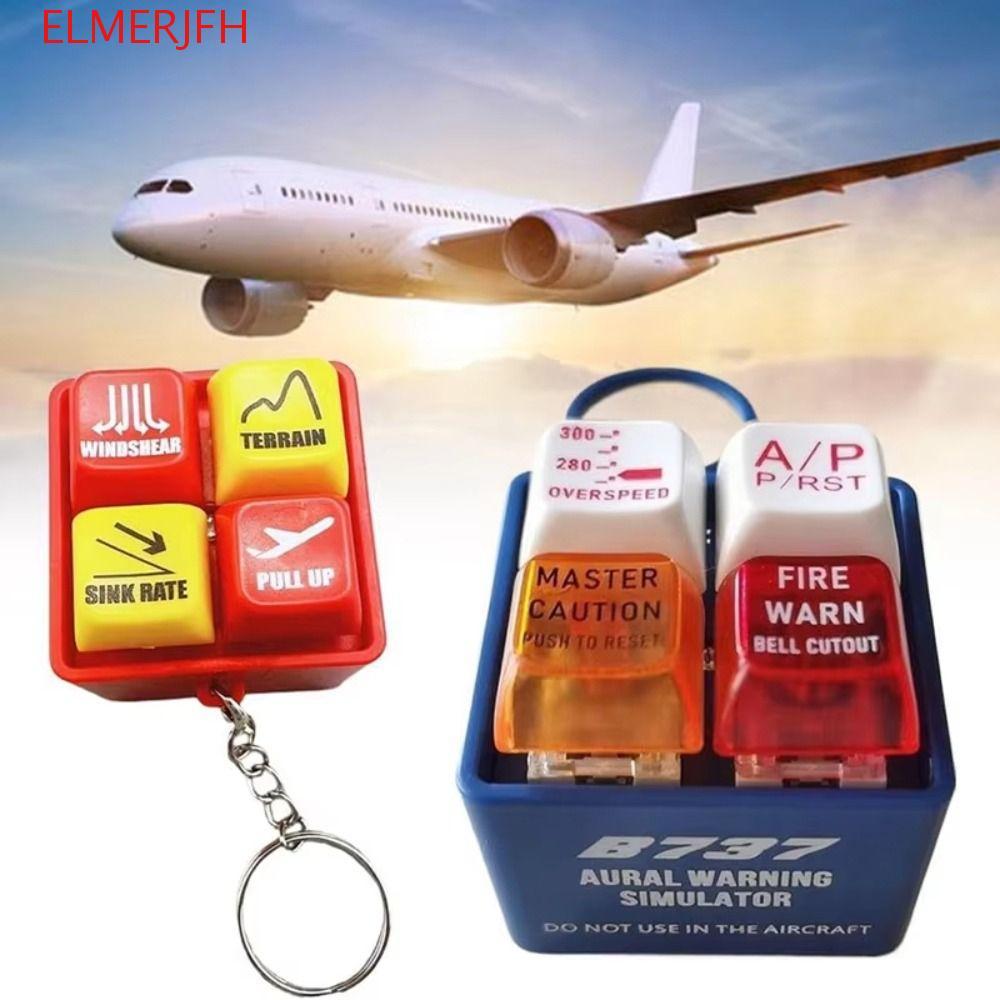ELMERJFH8 Bộ mô phỏng cảnh báo EGPWS, Móc khóa phi công hiệu ứng âm thanh 737 Airbus, Bộ sưu tập mặt