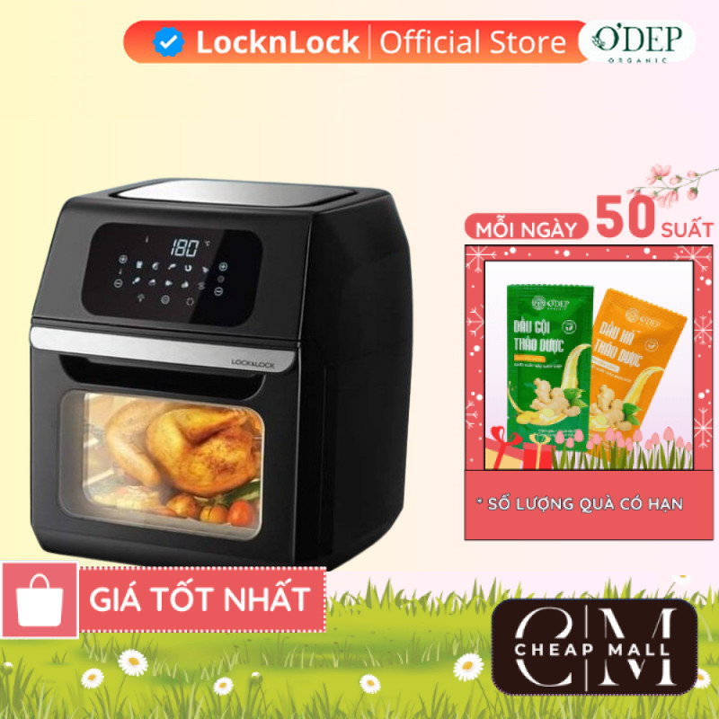 Nồi chiên không dầu LocknLock Chính Hãng, dung tích 12L EJF696BLK - CHEAP CMO