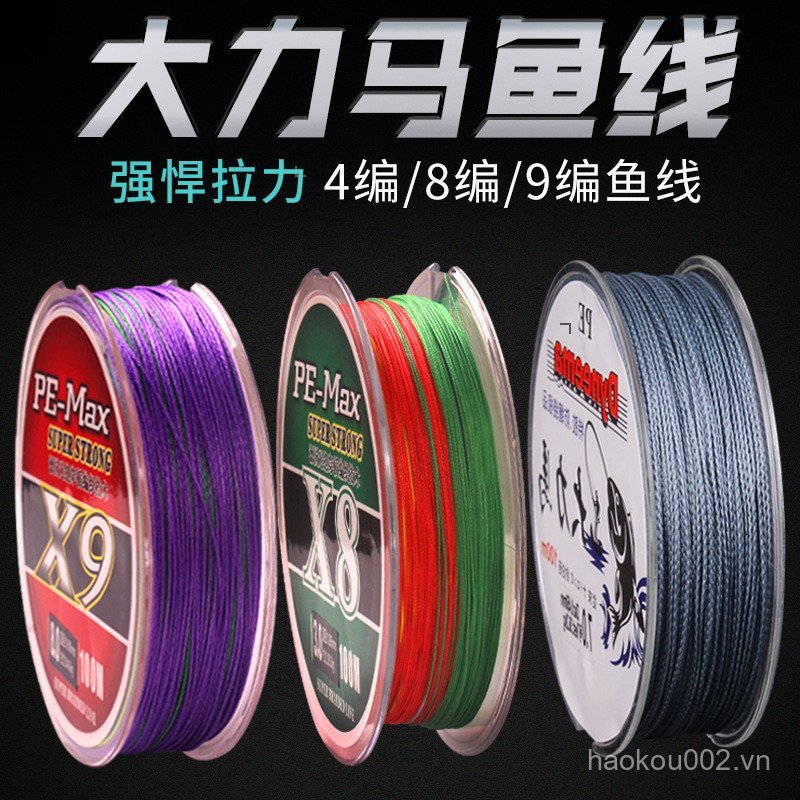 Dây Câu Cá Dali Ma 1004 - Bện 8/9 Sợi PE Thay Thể Nylon, Chất Liệu Bền Mạnh Cho Biển