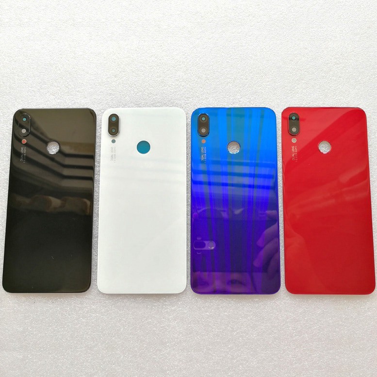 Ốp điện thoại Kính Mới Cho Huawei Nova 3i Nova 3i Ốp điện thoại Pin Vỏ Cửa + Vỏ Đèn Flash Có Ống Kín