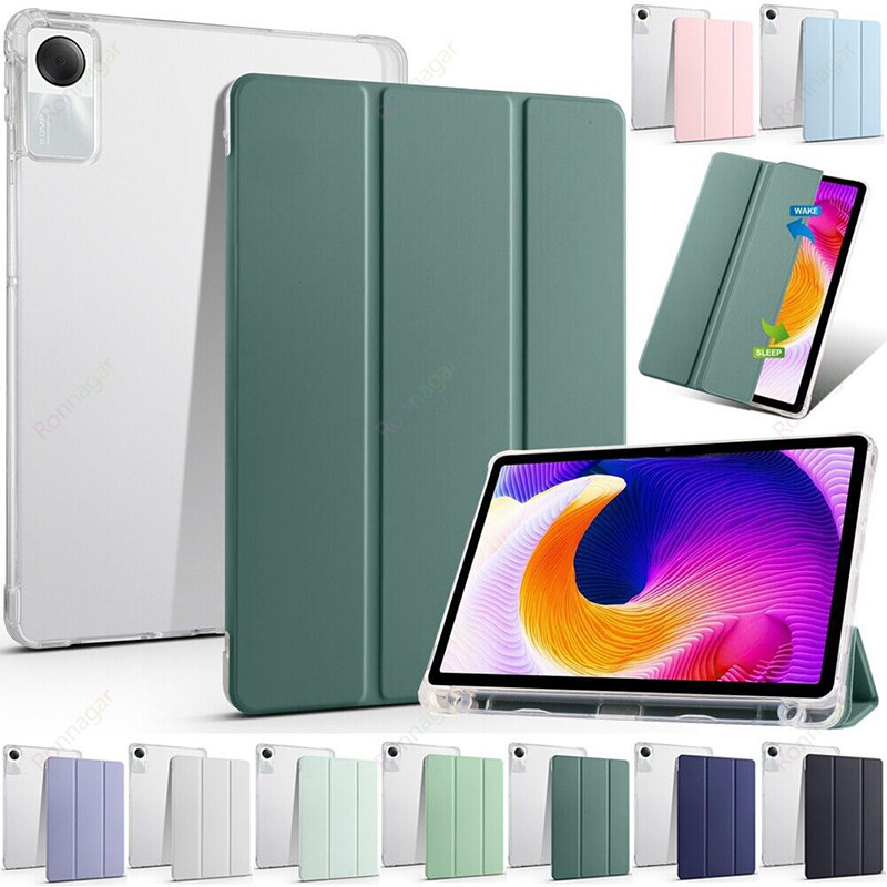 Vỏ máy tính bảng cho Lenovo Xiaoxin Pad 2024 Tab M11 TB-330FU TB-331FC có giá đỡ bút chì Mặt sau mềm