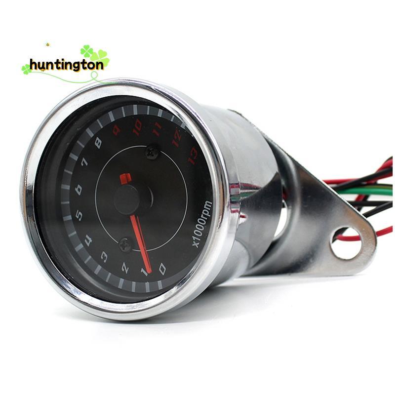 Đồng hồ đo RPM Analog 1000RPM Máy đo tốc độ xe máy DC 12V Đèn nền LED xanh Tacho Meter