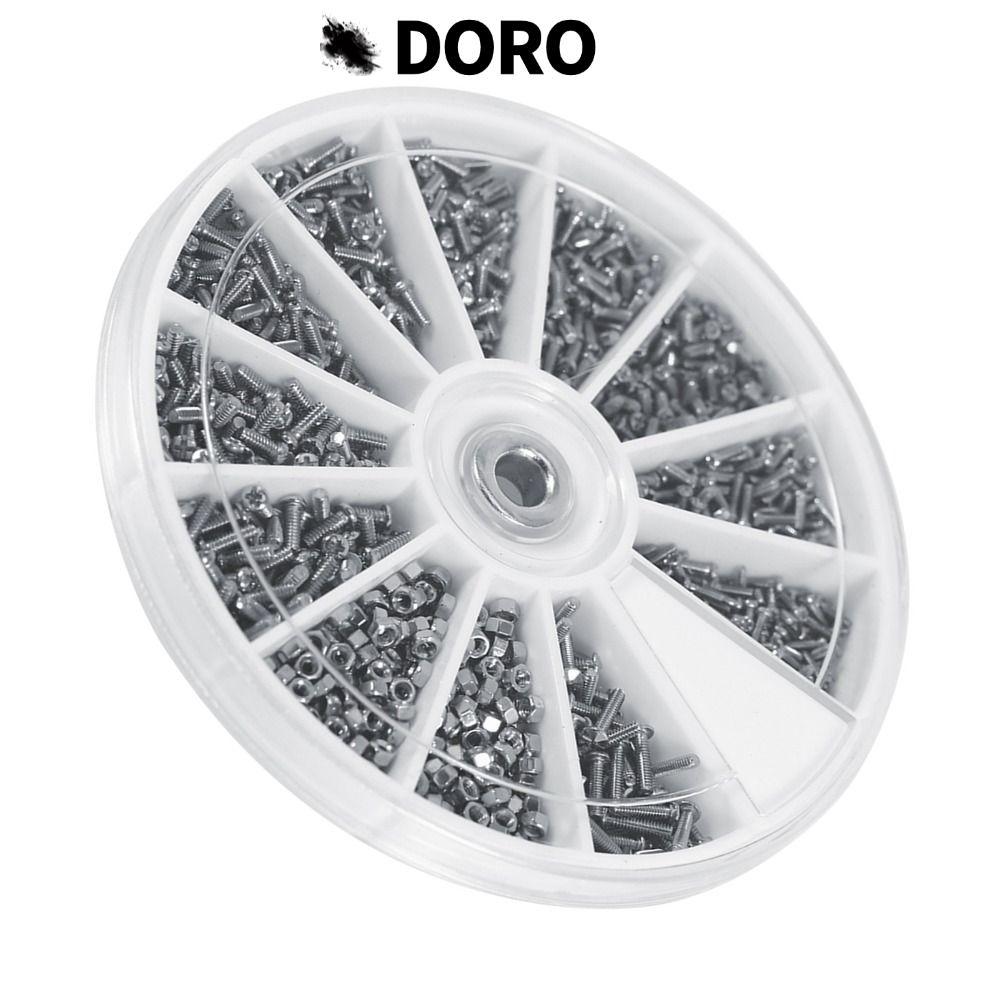 DORO Vít Nhỏ Ốc Vít Đai Ốc, Các Loại Hạt Đa Dạng Để Bảo Trì Kính Mắt Bộ Nhỏ Gọn Để Sửa Chữa Đồng Hồ 