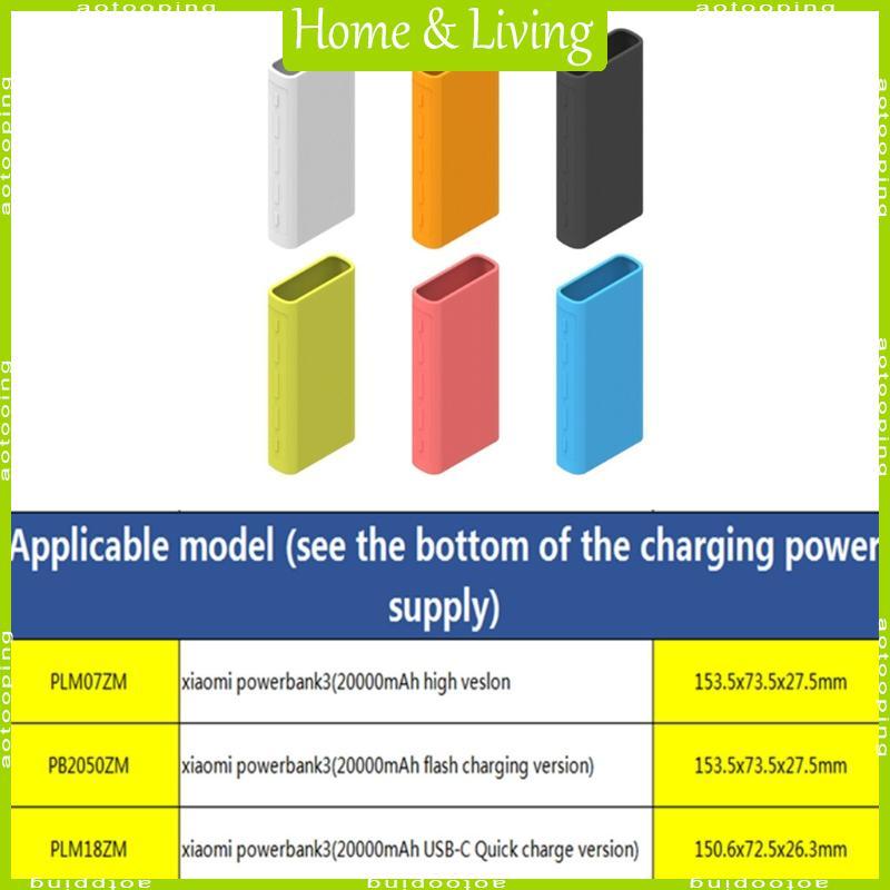 Ốp Bảo Vệ Silicon AOTO Cho 20000mAh PLM07ZM PB2050ZM PLM18ZM Tay Sạc Chống Va Chạm Chống Trơn Trượt
